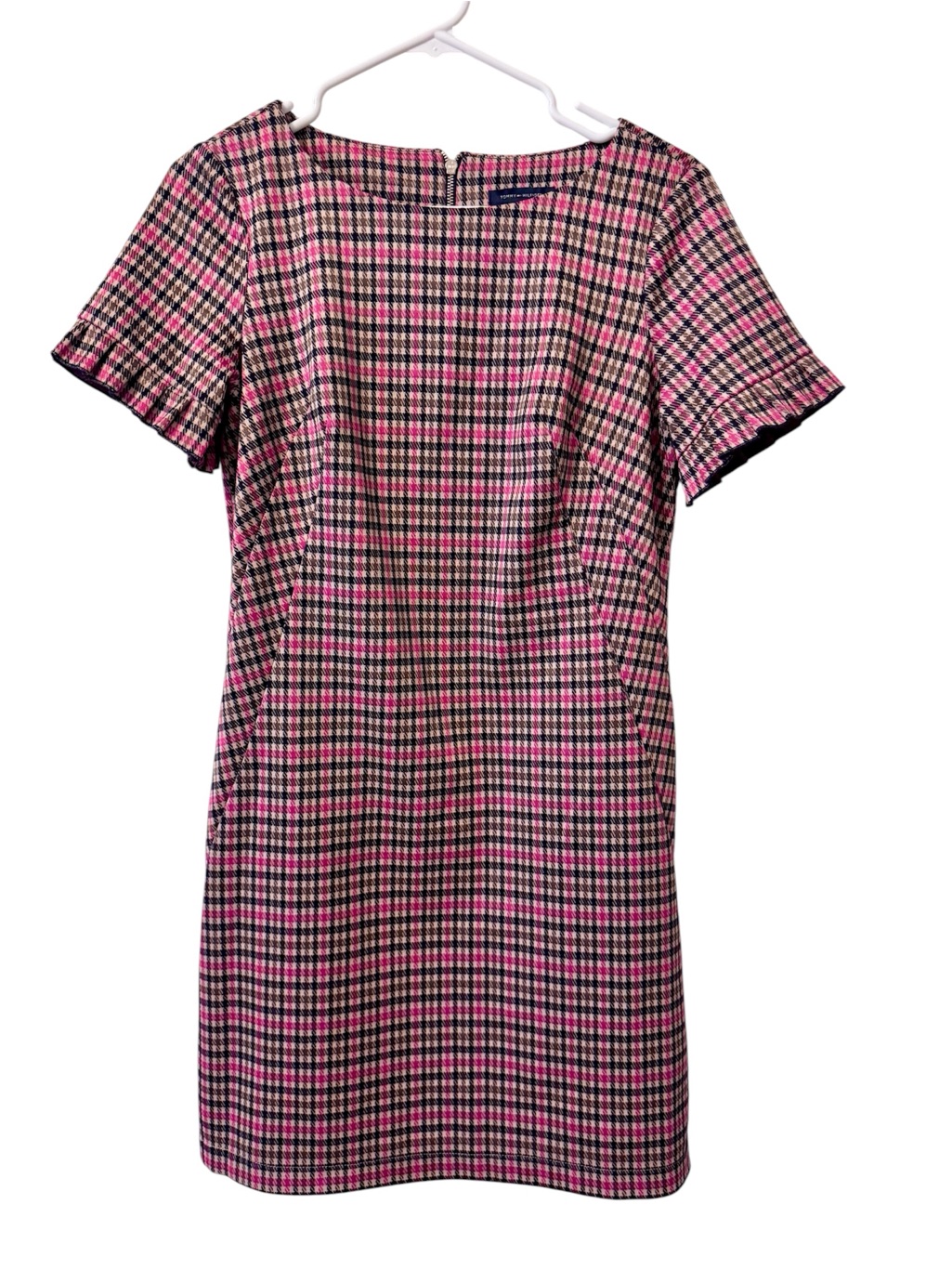 Tommy Hilfiger Pink Plaid Mini Shift Dress
